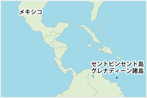 セントビンセント島・グレナディーン諸島地図